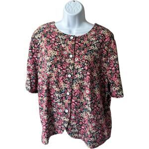 Fritzi Plus Vintage Floral Button-Down Blouse
